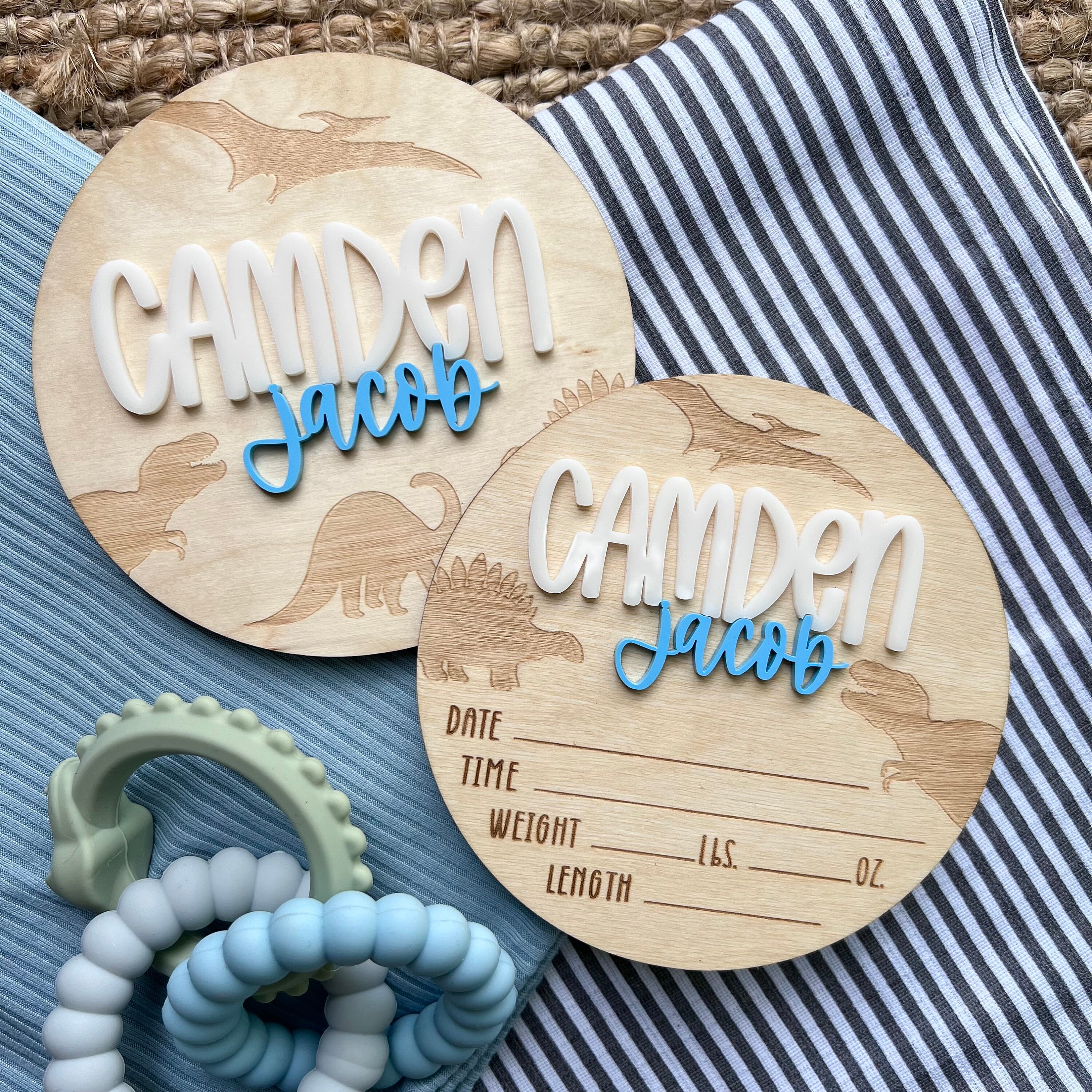 Baby Announcement Sign, Birth Announcement Round, Stat Sign ...