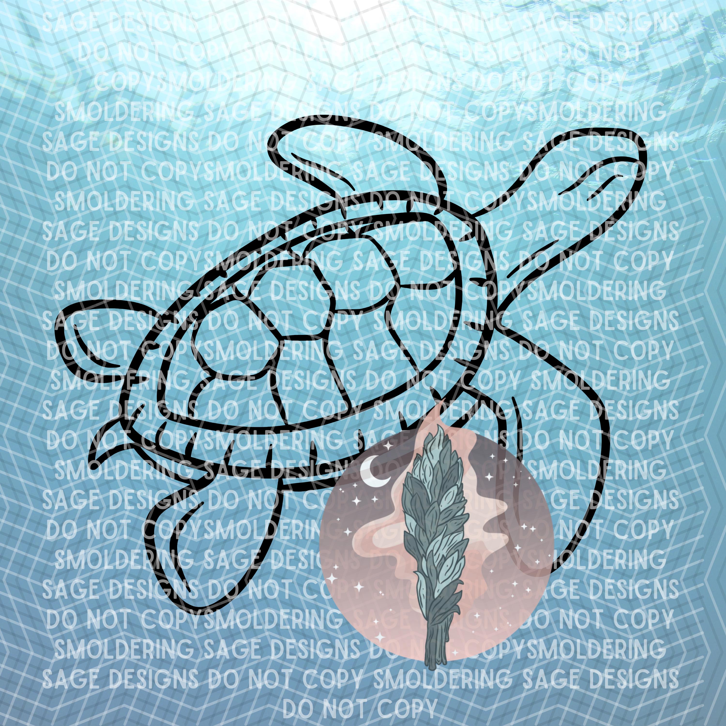 Elegant Sea Turtle SVG PNG | Simple Turtle Design (digital Download) - Etsy