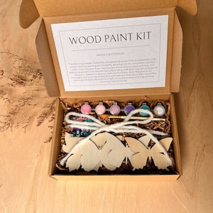 Wood Butterfly Paint Kit