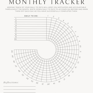 Monthly (to-do list / habit) Tracker