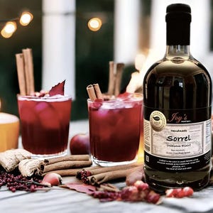 Joy's Island Spice Jamaican Sorrel Hibiscus Elixir /Award-Winning NonAlcoholic Botanical Aperitif/ Mocktail Mixer /Caribbean Hibiscus Ginger