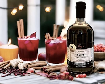 Joy's Island Spice Jamaican Sorrel Hibiscus Elixir /Award-Winning NonAlcoholic Botanical Aperitif/ Mocktail Mixer /Caribbean Hibiscus Ginger