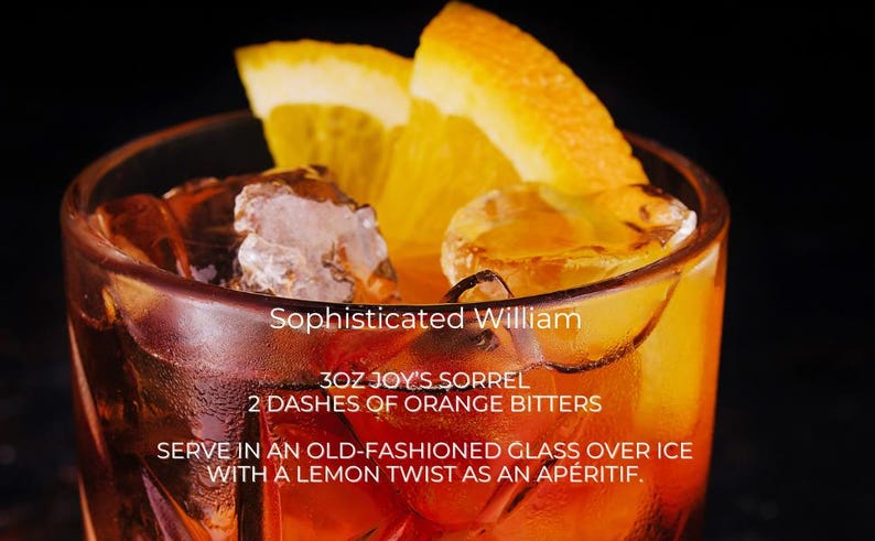 Joy's Island Spice Jamaican Sorrel Hibiscus Elixir /Award-Winning NonAlcoholic Botanical Aperitif/ Mocktail Mixer /Caribbean Hibiscus Ginger image 5
