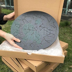 Mappa stellare Luce notturna personalizzata Regalo di San Valentino - Mappa delle costellazioni personalizzata - Lampada lunare regalo di anniversario