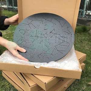 Luce notturna con mappa stellare delle costellazioni personalizzata - Regalo di anniversario personalizzato - Regalo per lui/lei - Regalo per marito/moglie - Cielo notturno personalizzato