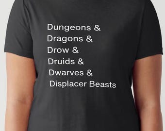 Dungeons and Dragons T Shirt - DnD ampersand Shirt