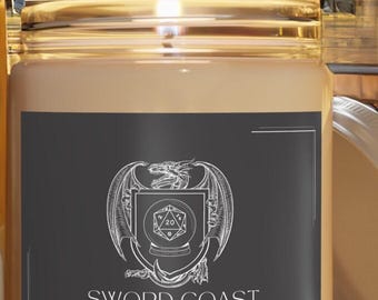 Baldur's Gate 3 Candle: DnD Dungeons and Dragons Gamer Gift