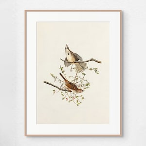 Elegant Nursery Prints with Birds - Enchanting Wall Art for Child&#39;s Bedroom, Ideal Gift for New Parents