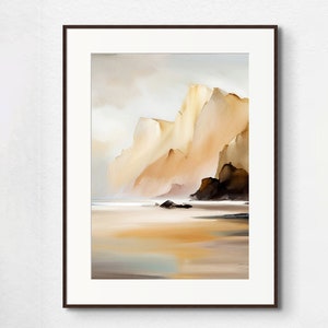 Mountain and Lake Landscape Wall Art - Serene Wall Art, Calming Wall Art