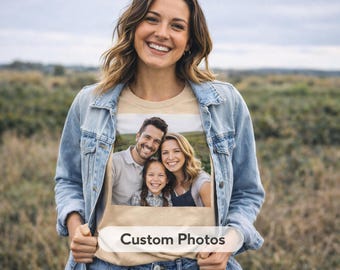 Custom Photo Shirt | Personalized Photo T Shirt | Picture Shirt | Custom Gift for Mom Dad Family