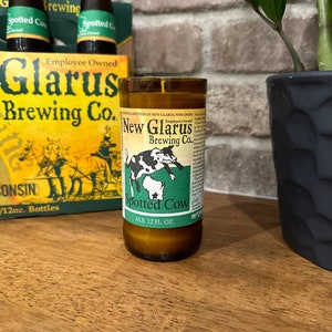 New Glarus Spotted Cow Bottle Soy Candle