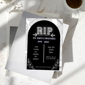 RIP 30th Birthday Invite (Digital Download - Canva Template)