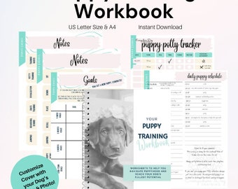 Puppy Training Workbook, Puppy Schedule, Potty Training Guide, Training Cheat Sheet & Tracker