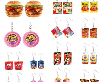 Snack Earrings, Fun Earrings, Silly Earrings, Food Earrings