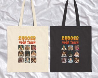 Elige tu bolso de mano Trish, bolso de compras Trisha Paytas x Mortal Kombat Meme