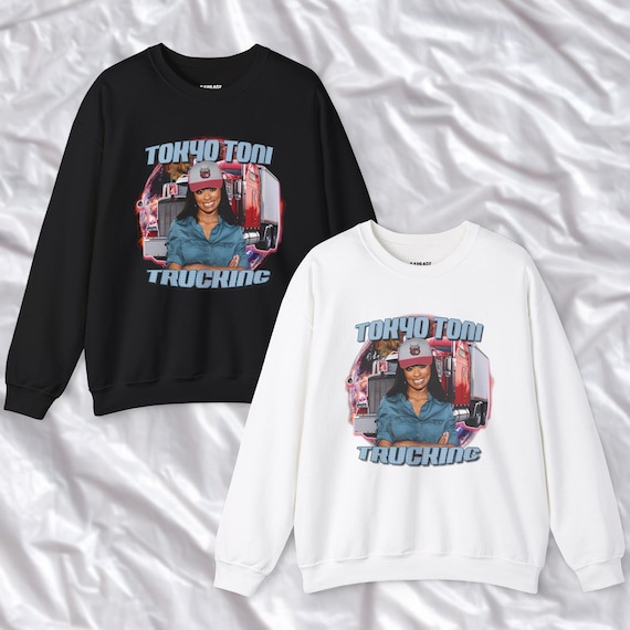 Tokyo Toni Trucking Graphic Crewneck Sweatshirt - Etsy