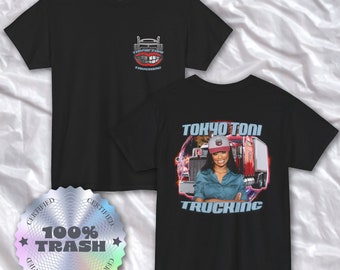 Camiseta gráfica de Tokyo Toni Trucking: camiseta meme de doble cara