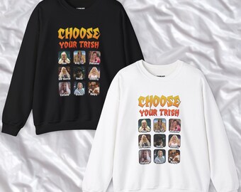 Elige tu sudadera con cuello redondo de Trish / Sudadera con meme de Trisha Paytas x Mortal Kombat