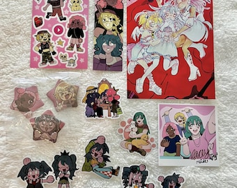 Merchandising della fanzine Lacey Games [Lacey's Flash Games] / Stampa, Spilla, Adesivo, Foglio di adesivi, Segnalibro