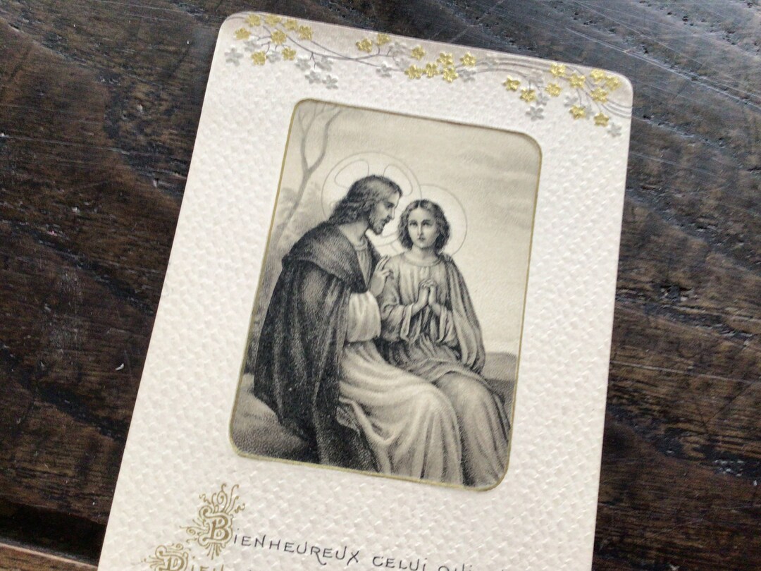 Antique French Holy Card, Prayer of St Therese, Bouasse Lebel