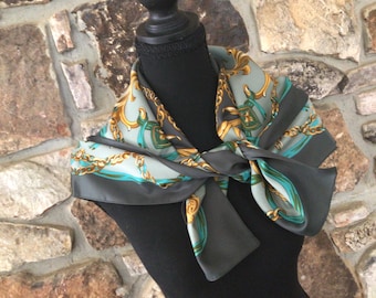 Vintage Worth Paris Scarf, Italy, Baroque Styling, 1960’s