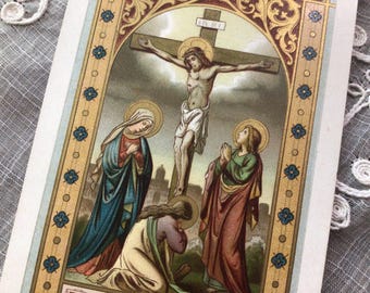 Antique German Holy Card, The Grace of Jesus Christ, Printed in Germany