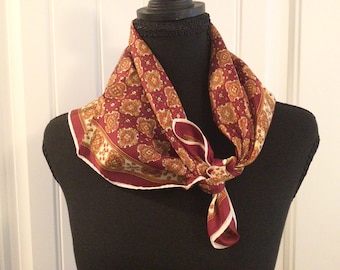 Vintage Nasharr Freres, Ltd. Scarf, Geometric Design, Japan, Acetate