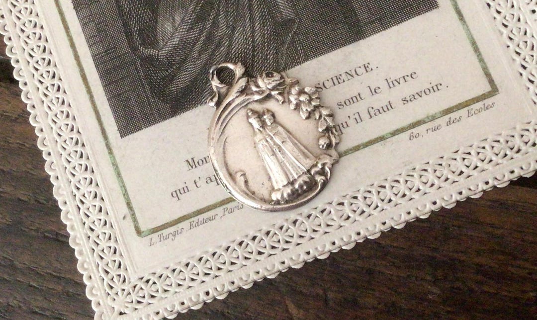 French Antique Medal, Notre Dame Bon Secours, Our Lady of Good Help ...