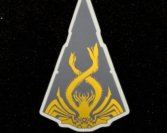 Metallic Gold Thrawn Chimaera Star Destroyer Sticker - Waterproof Vinyl