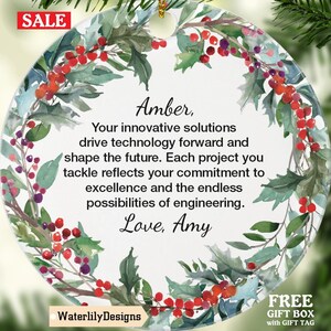 Personalized Computer Engineer Quote Ornament - Custom Gift for IT Professionals, Tech Enthusiasts, Unique Holiday Keepsake