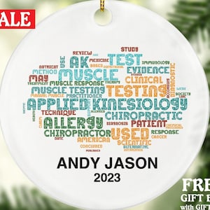 Décoration de Noël personnalisée en kinésiologie appliquée, étudiant en médecine orthopédique chiropratique kinésithérapeute spécialiste des muscles humains