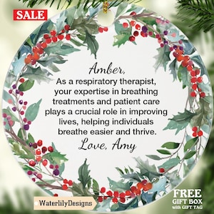 Personalized Respiratory Therapist Quote Ornament - Custom Gift for RTs, Heartfelt Keepsake for Respiratory Care, Birthdays, or Holidays