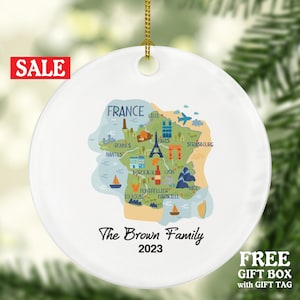 Carte de France fiançailles en famille, mariés pour couples, décoration de Noël, voyage européen de Paris fiançailles vacances mariage mari femme