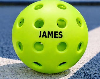 Personalized Pickleball Balls | Custom UV Printed 40-Hole Ball | Gift for Pickleball Players
