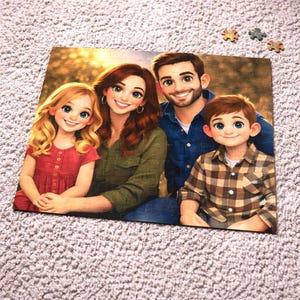 Personalized Cartoon Photo Puzzle – Custom Jigsaw 120 Pieces Puzzle from Your Picture – Gift for Couples, Families & Friends image 6