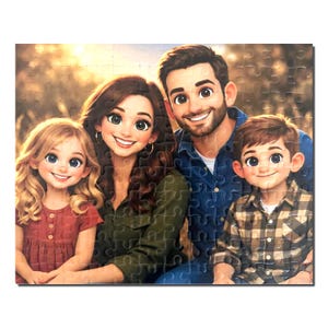 Personalized Cartoon Photo Puzzle – Custom Jigsaw 120 Pieces Puzzle from Your Picture – Gift for Couples, Families & Friends image 2