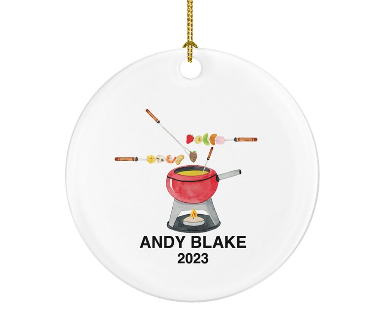 Fondue Lover Maker Christmas Ornament Personalized Fondue Foods