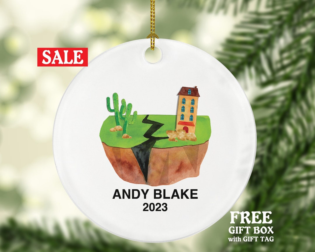 Earthquake Christmas Ornament Personalized A Tremor of the Surface of