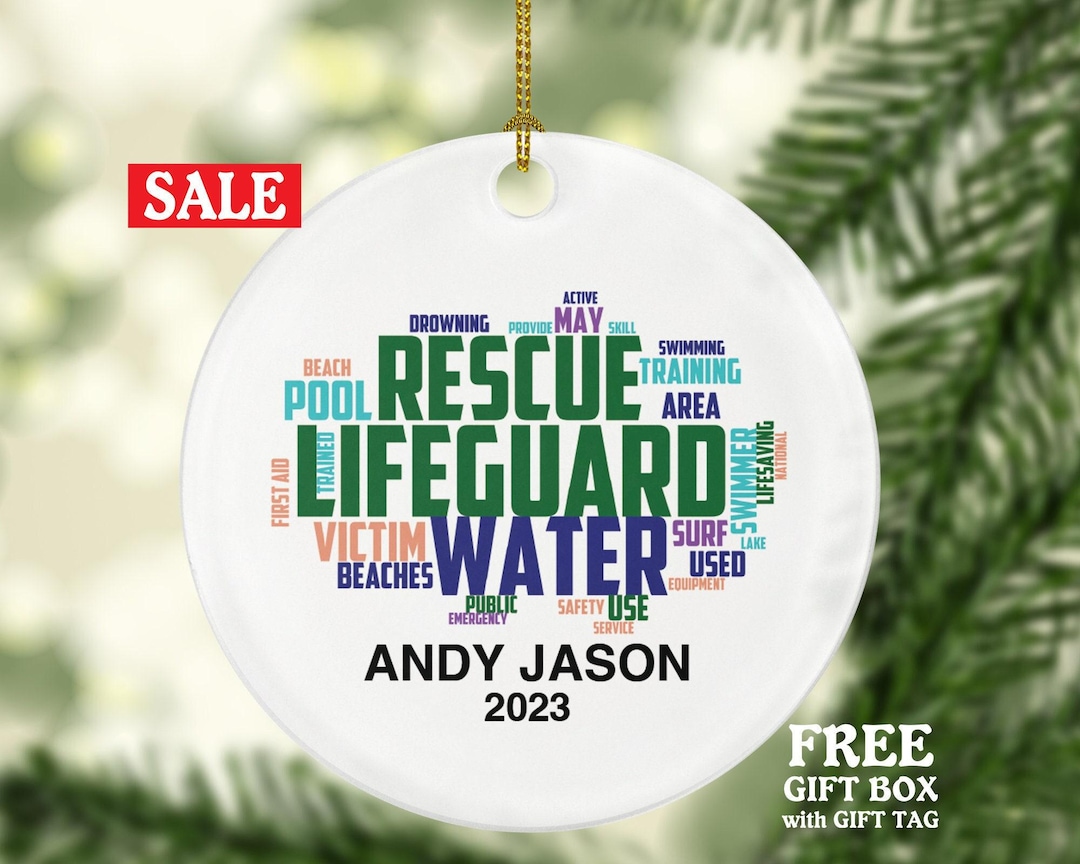 Personalized Lifeguard Word Art Keepsake, Decor for Rescue ...