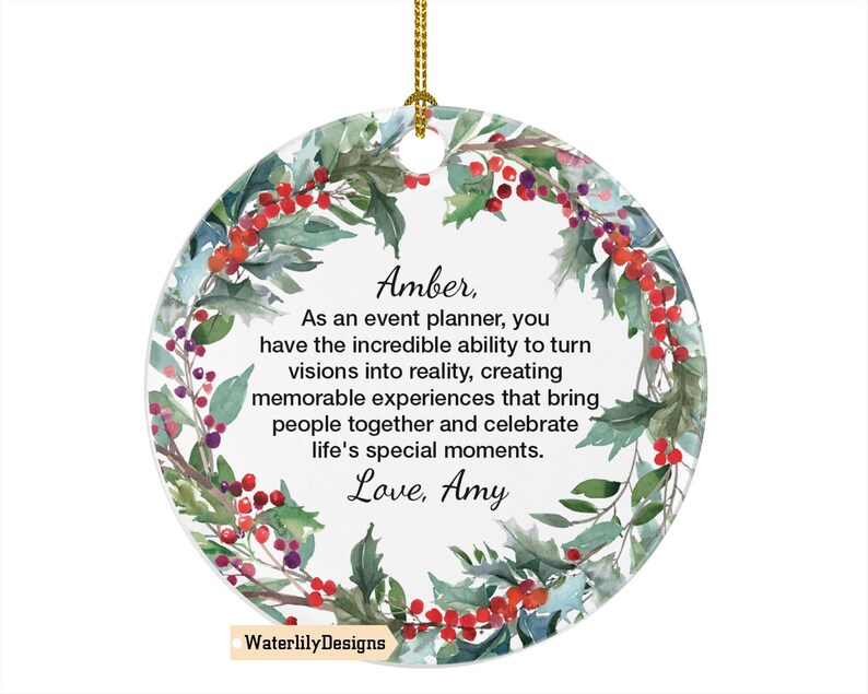 Personalized Event Planner Quote Ornament Custom Gift for Event
