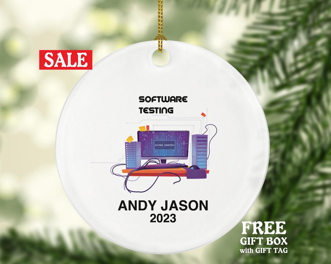 Software Tester Christmas Ornament Personalized, Testing Computer ...