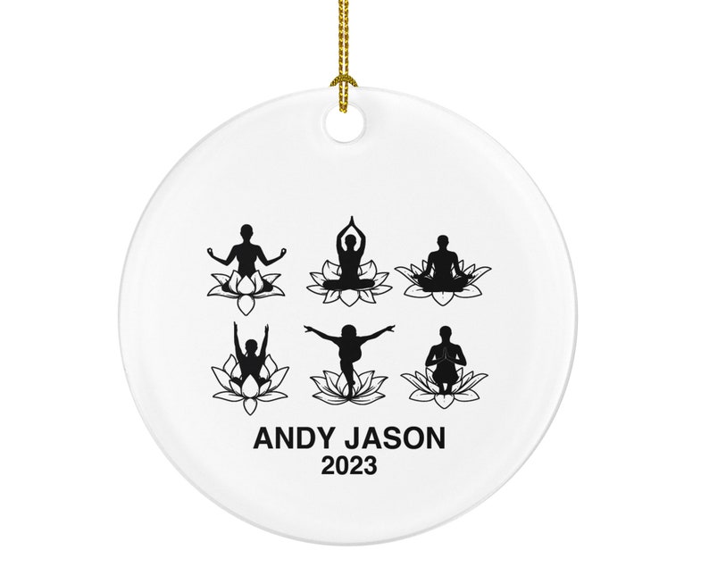 Yoga Christmas Ornament Yoga Pose Personalized Meditation - Etsy