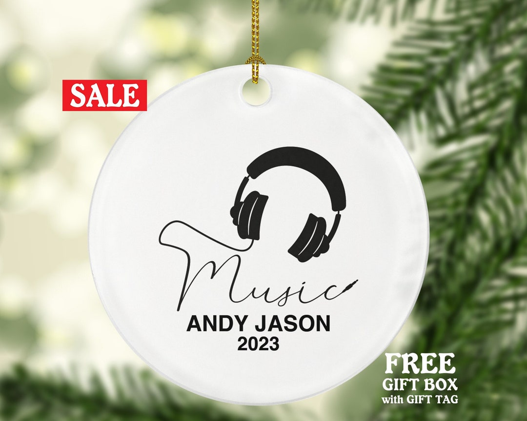 Headphone Christmas Ornament Personalized Custom Music Lover Gamer