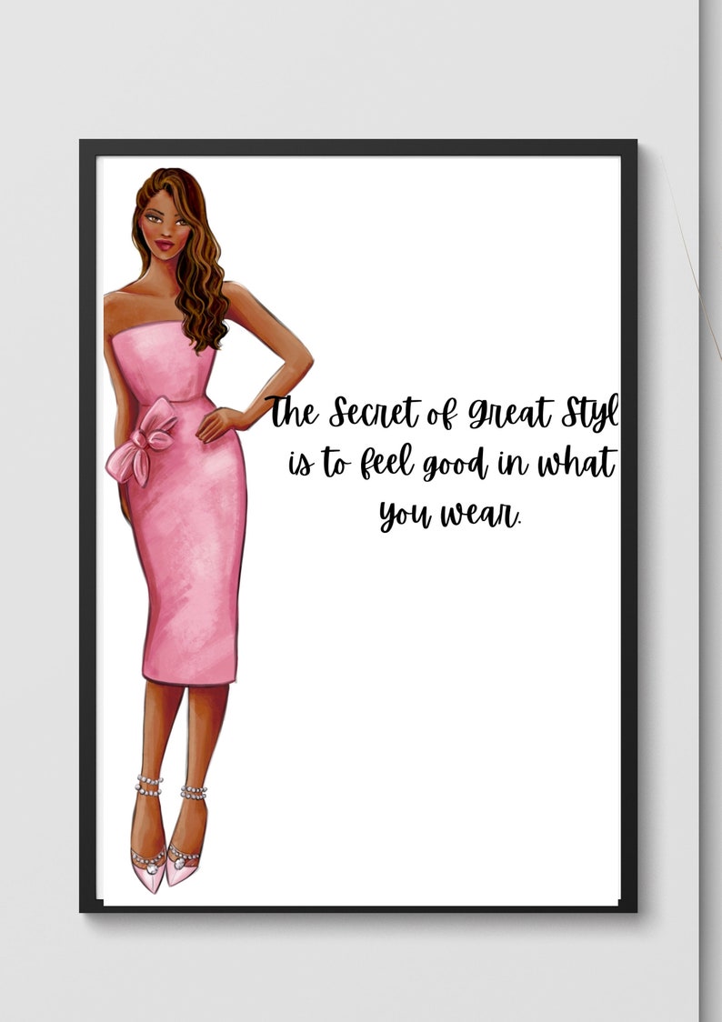 Fashion Wall Art Fashion Posters Pink Fashion Art. Glamour Etsy