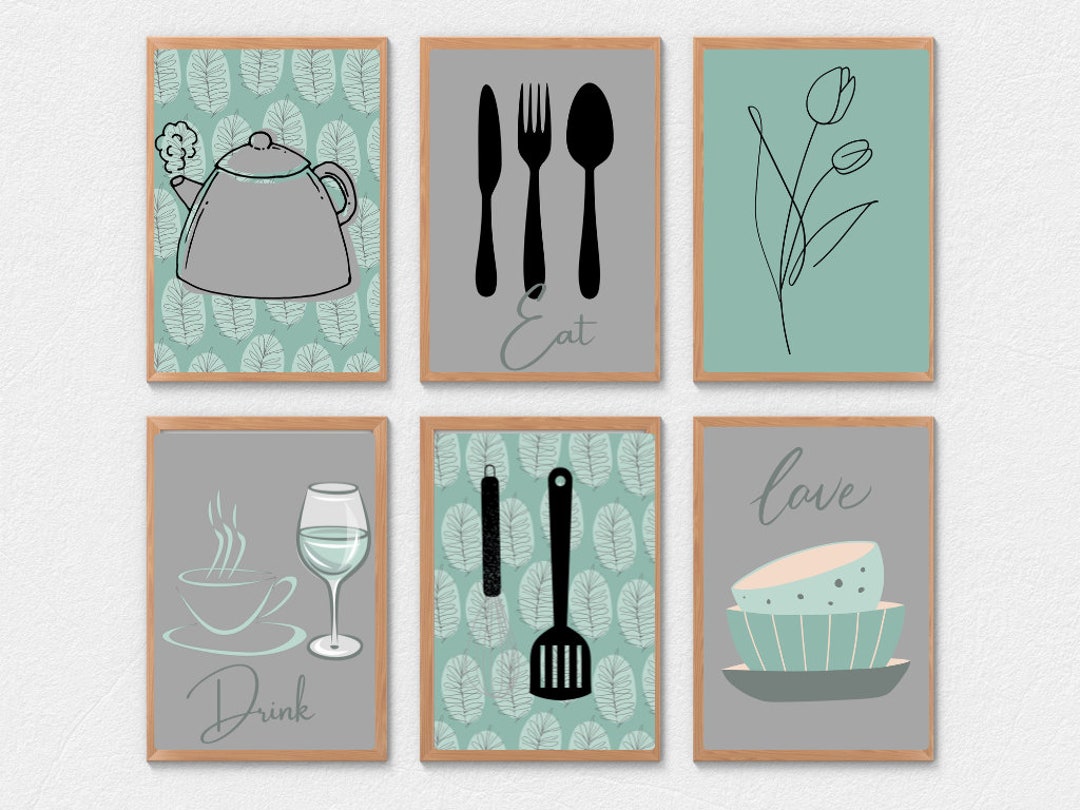 Dining Wall Art, Kitchen Wall Art. Farmhouse Cottage Décor. Printable