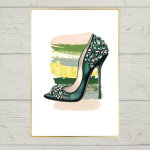 High Heels Wall Art Closet Print DIGITAL Artwork High Heel Print Shoes ...