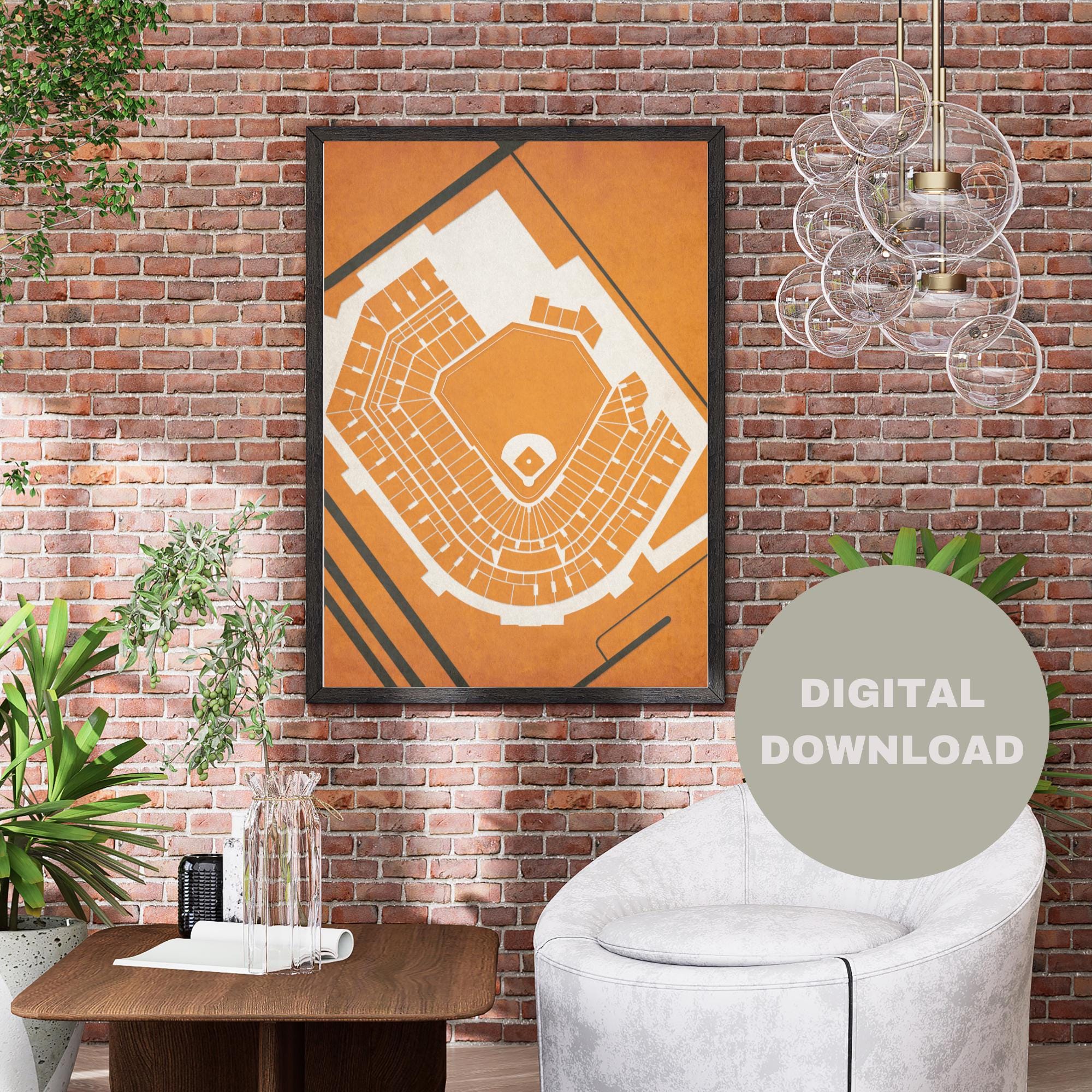 Chase Field Stadium Map Art Print | Arizona Diamondbacks (digital ...