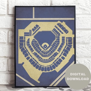 Petco Park Stadium Map | San Diego Padres Baseball Poster | Digital MLB Art | Southern California Decor | Printable Padres Gift