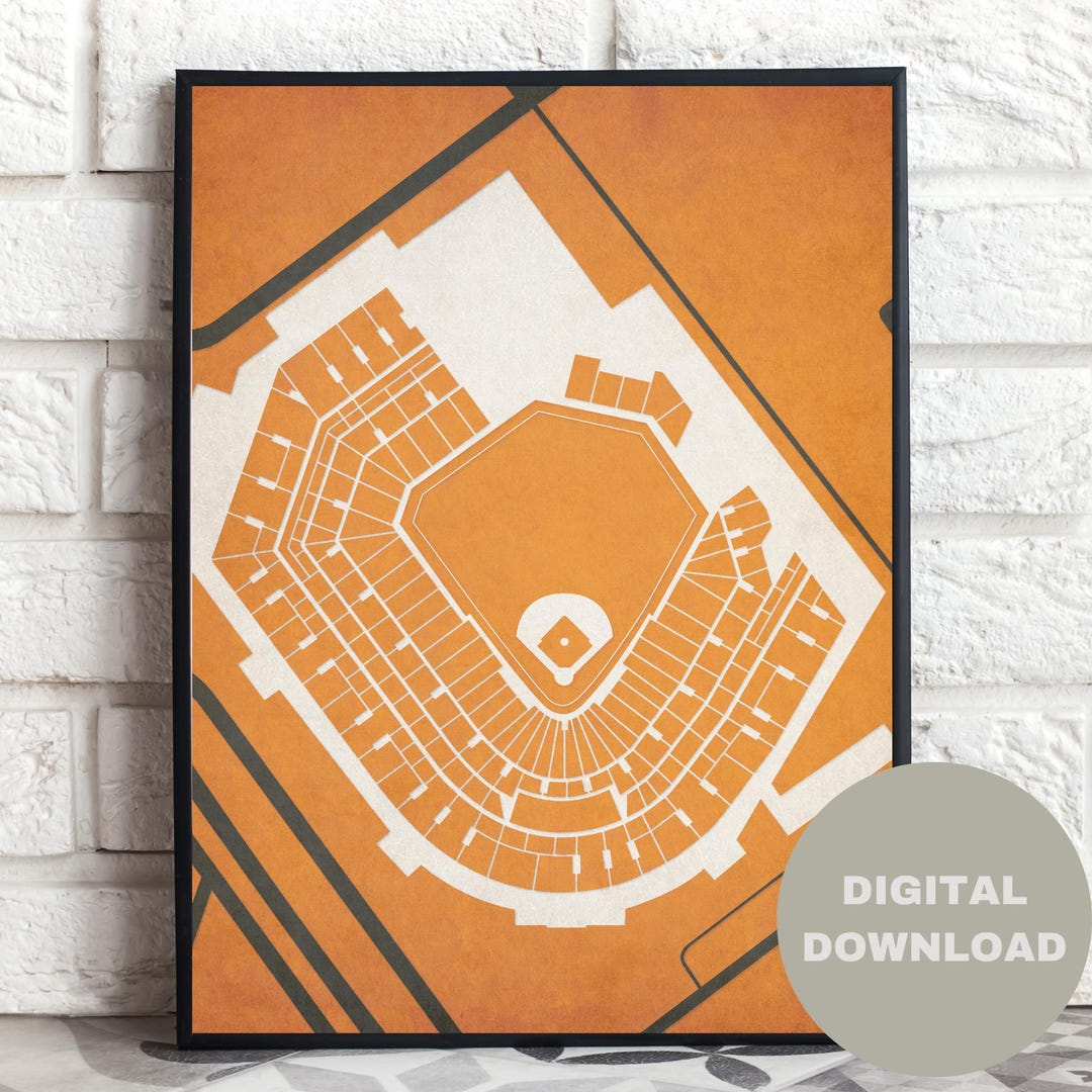 Chase Field Stadium Map Art Print | Arizona Diamondbacks (digital ...