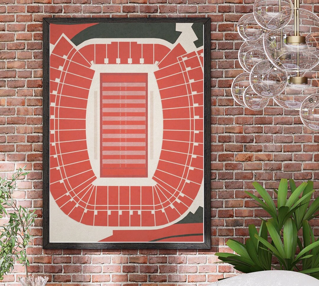 Georgia Abstract University of Georgia - Colorful Abstract Digital Print - Modern Wall ...